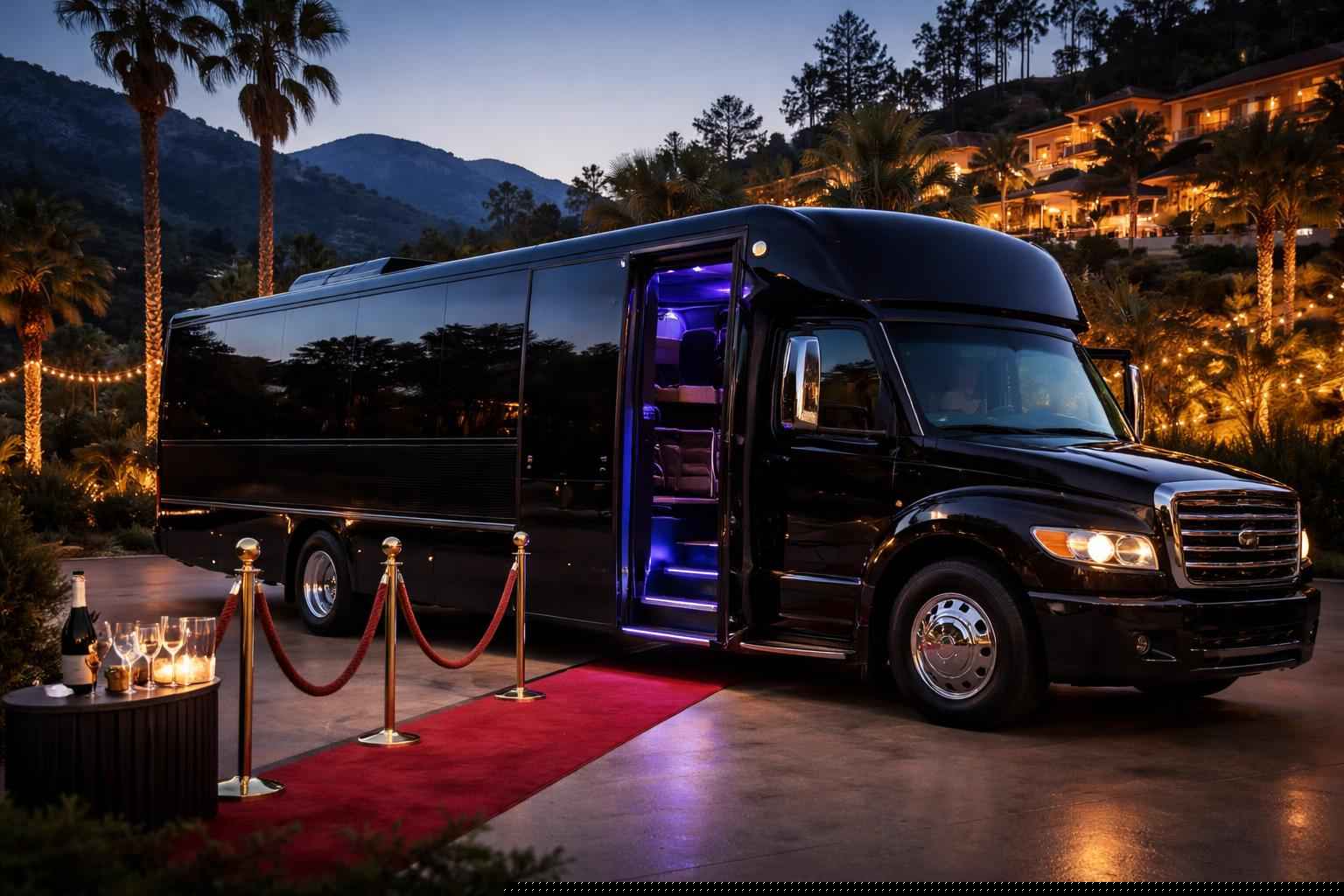 Black Party Bus Rental In Alpine California Alpine California Black Party Bus Service