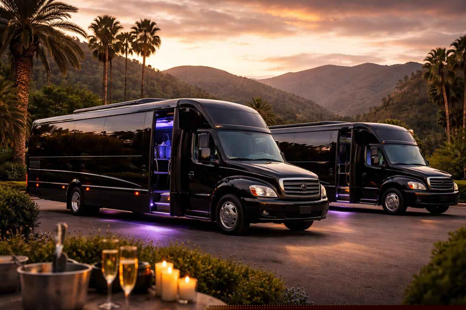 Black Party Bus Rental In Alpine California Alpine California Black Party Buses