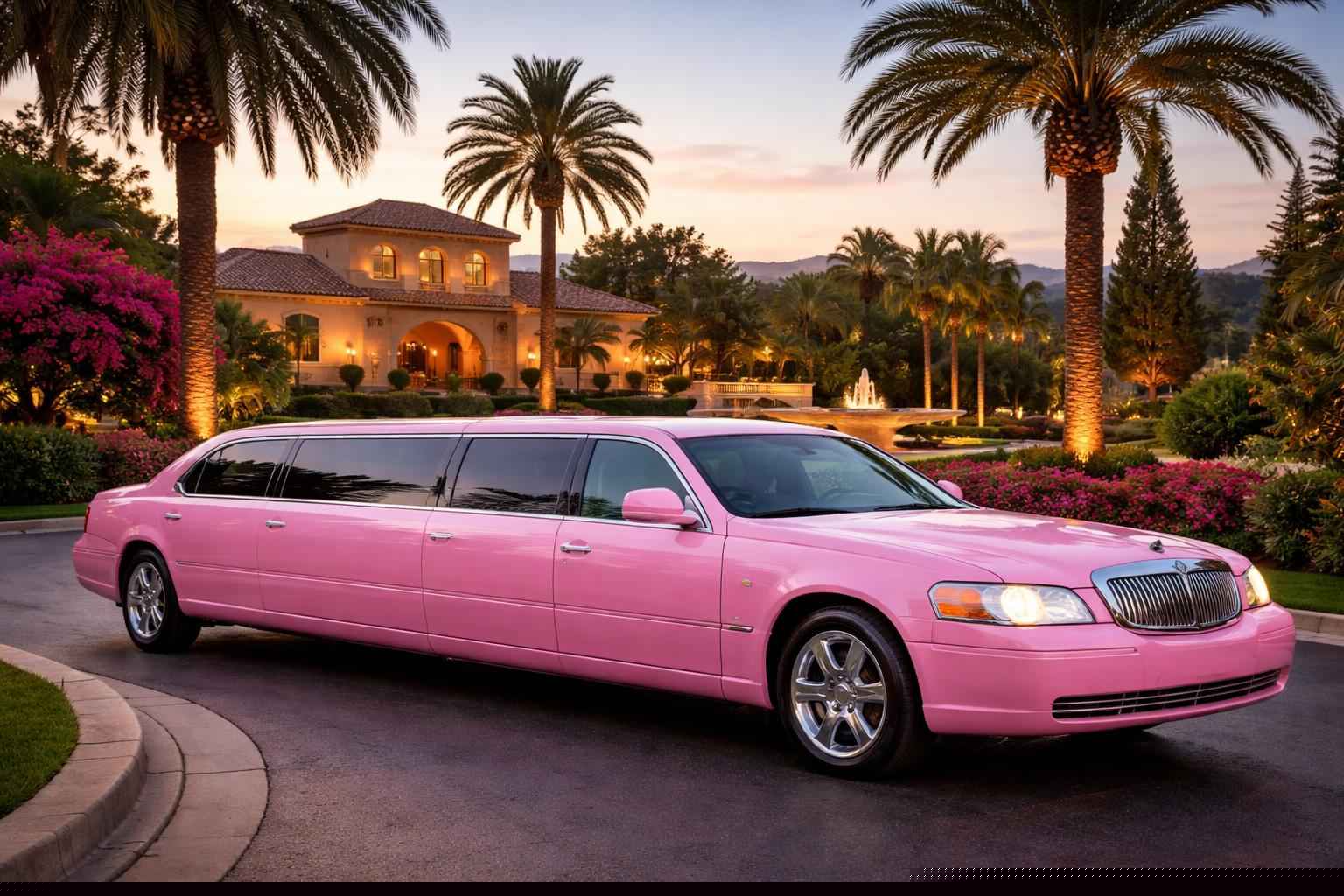 Pink Limo Rental In Alpine California Alpine California Pink Limo Service