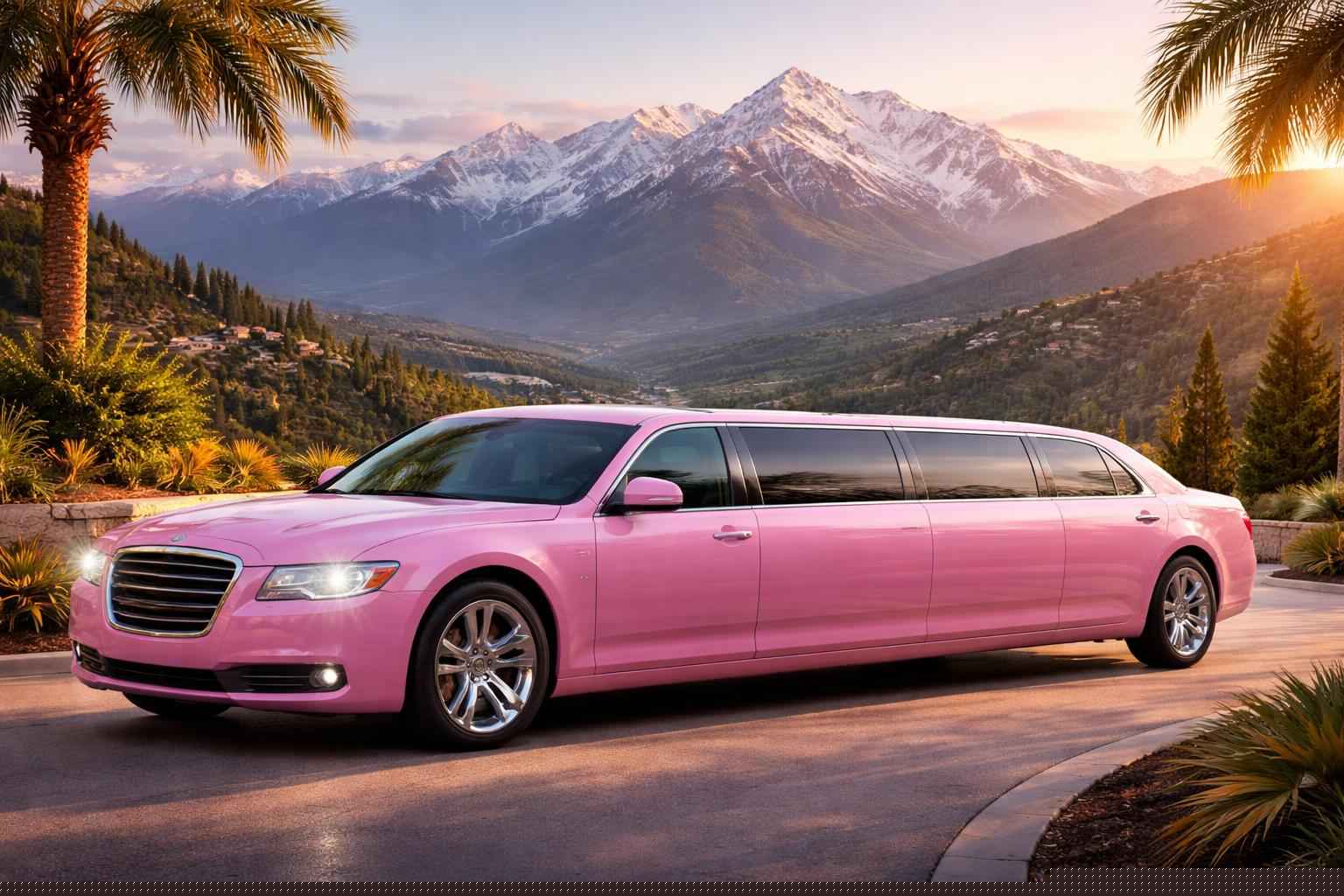 Pink Limo Rental In Alpine California Alpine California Pink Limos
