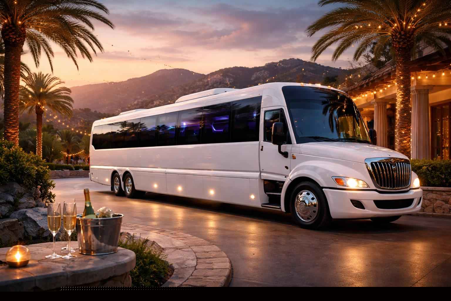 Alpine California White Party Bus Service