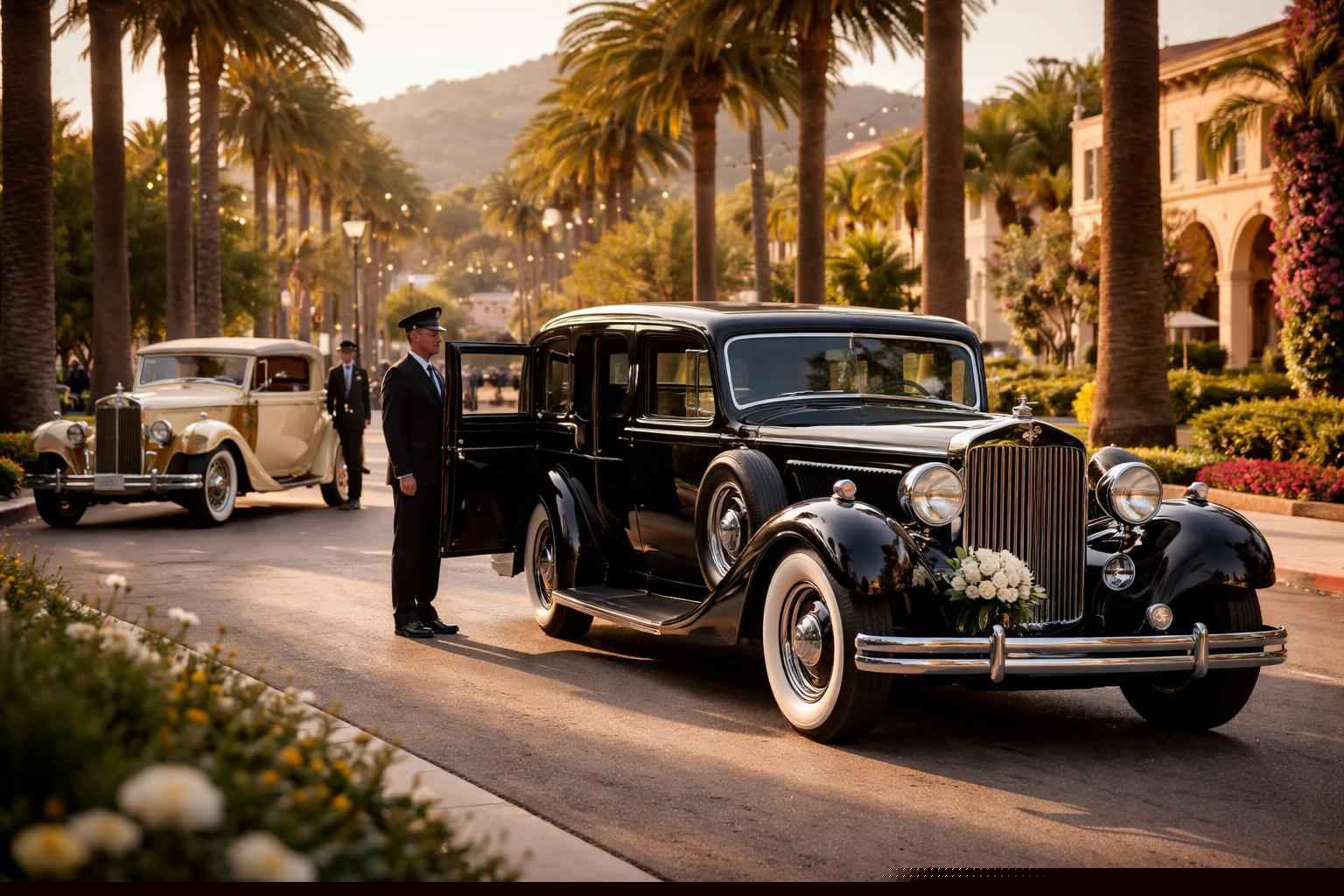 Antique Vehicles With Driver In Bostonia California