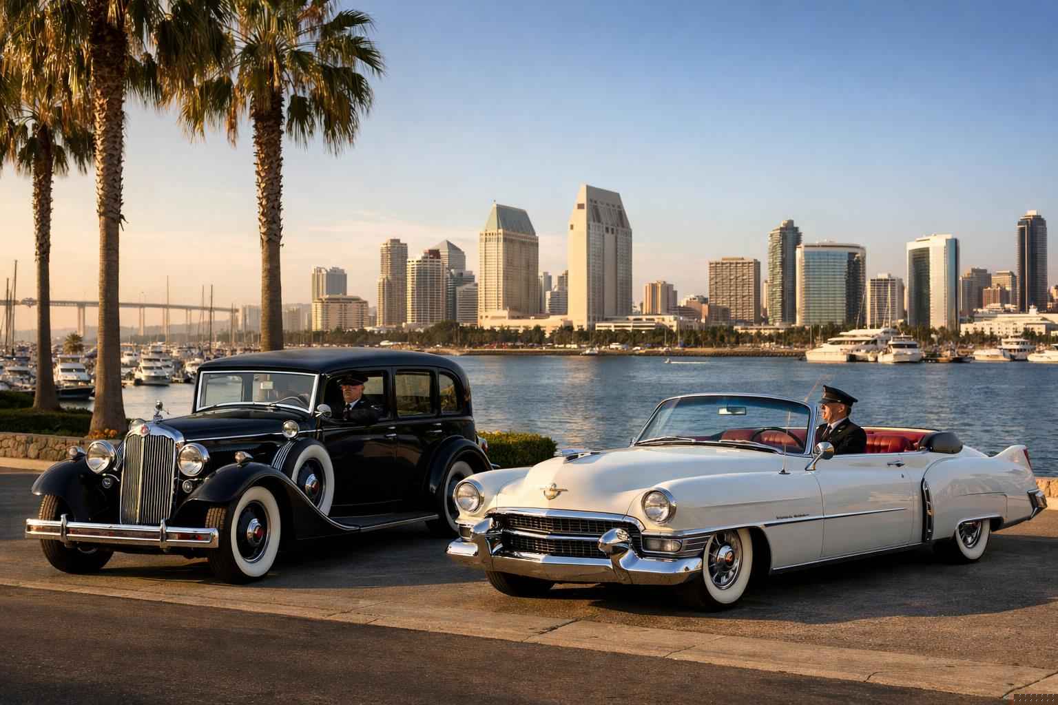 Antique Vehicles With Driver In National City California