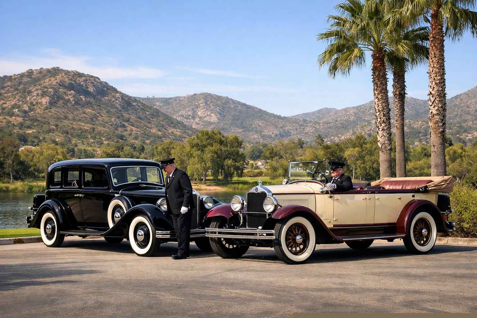 Antique Vehicles With Driver In Santee California