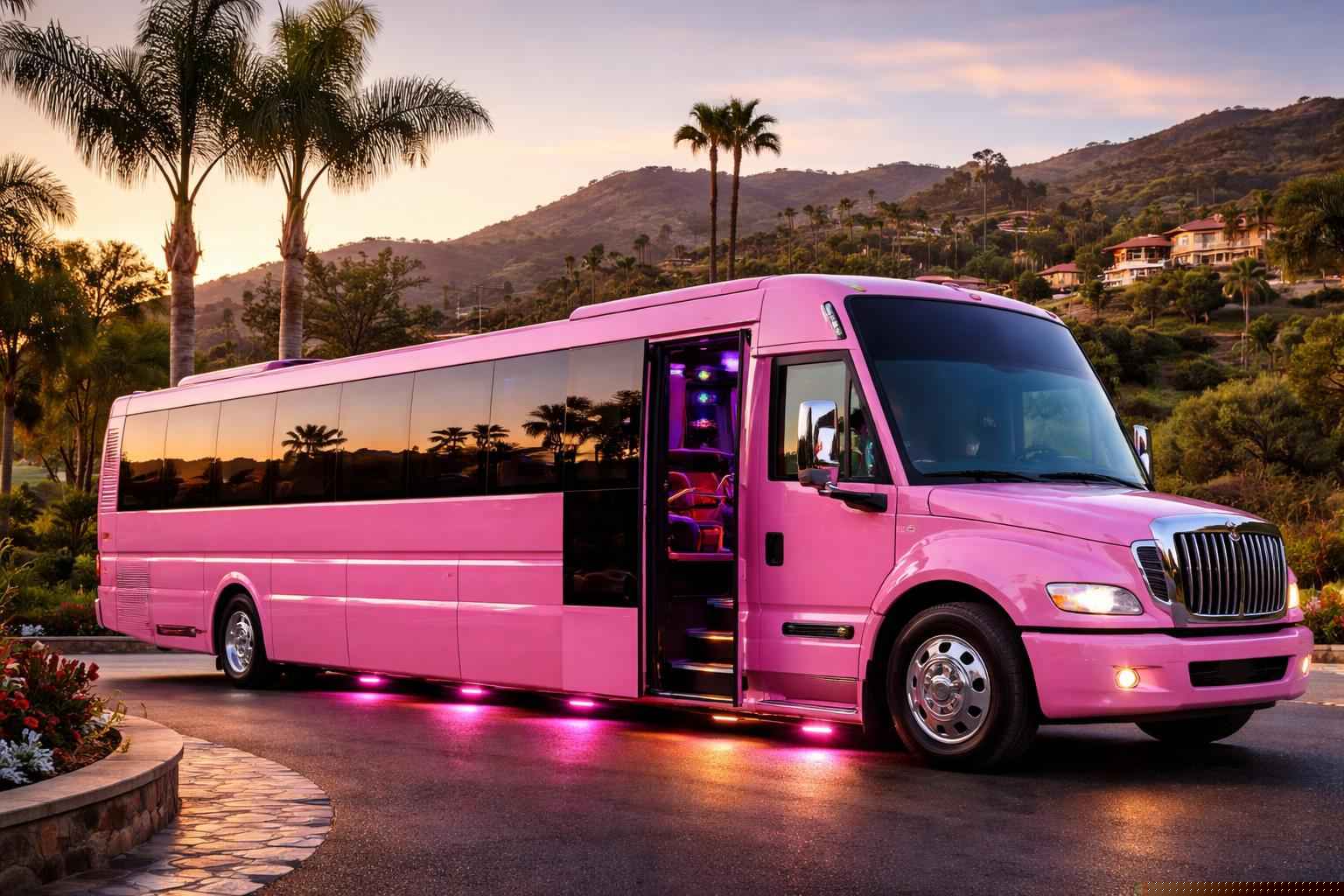 Best Alpine Ca Pink Party Bus Company