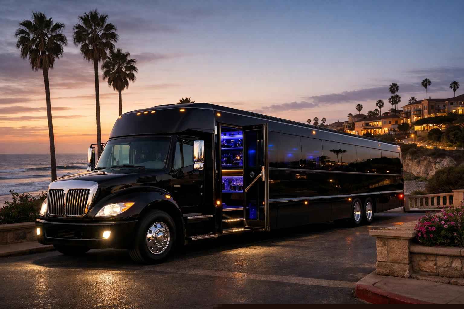 Best Black Party Bus Rental In Carlsbad California