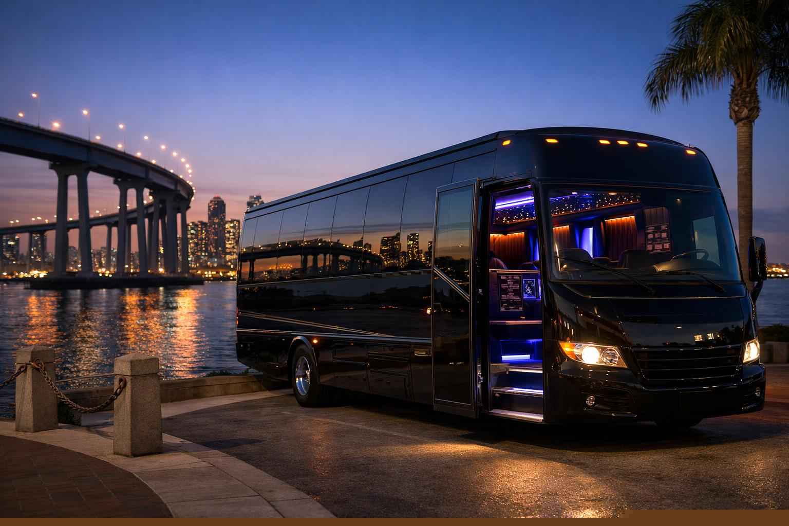 Best Black Party Bus Rental In Coronado California