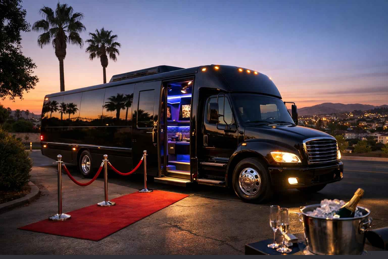 Best Black Party Bus Rental In Lemon Grove California