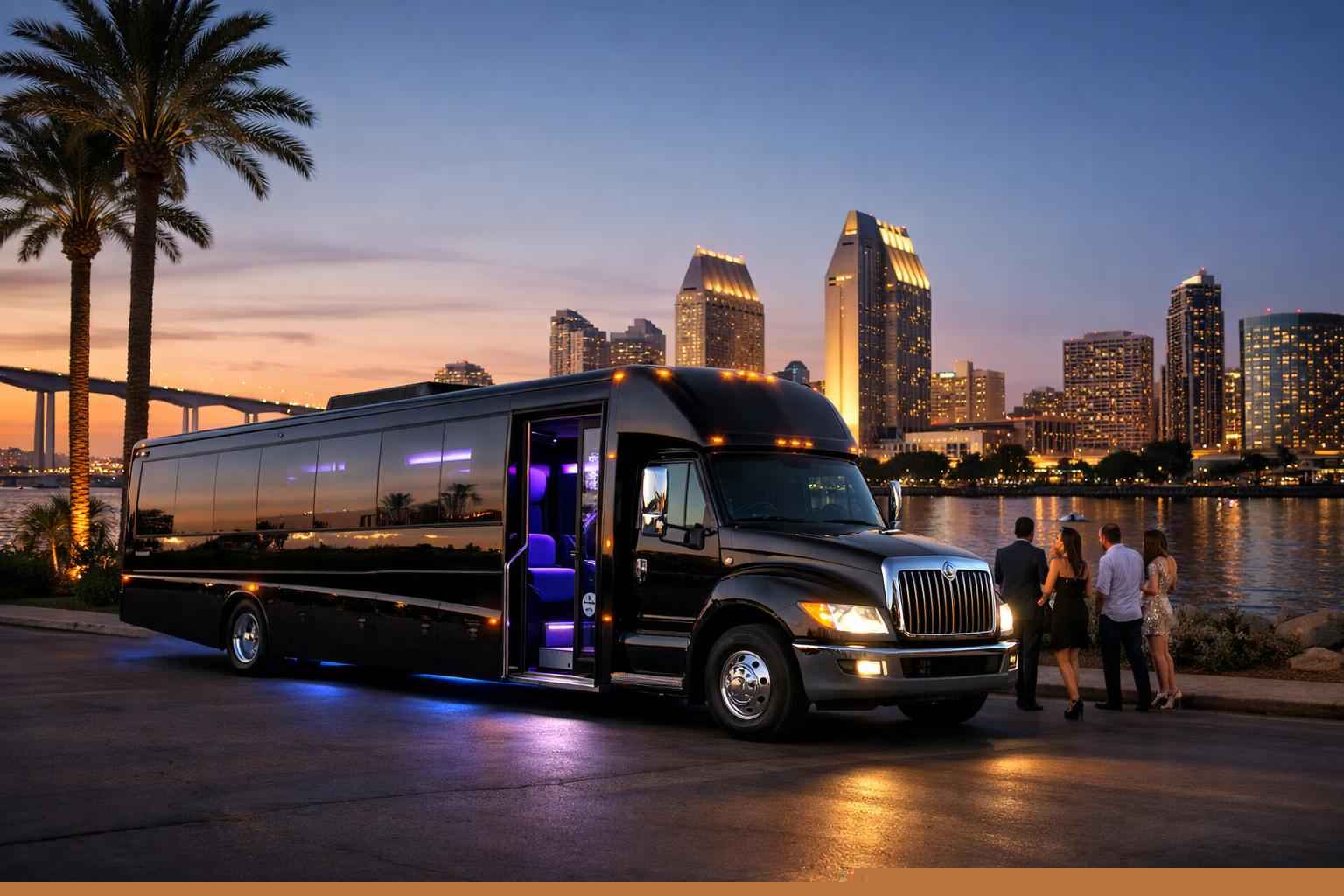 Best Black Party Bus Rental In National City California
