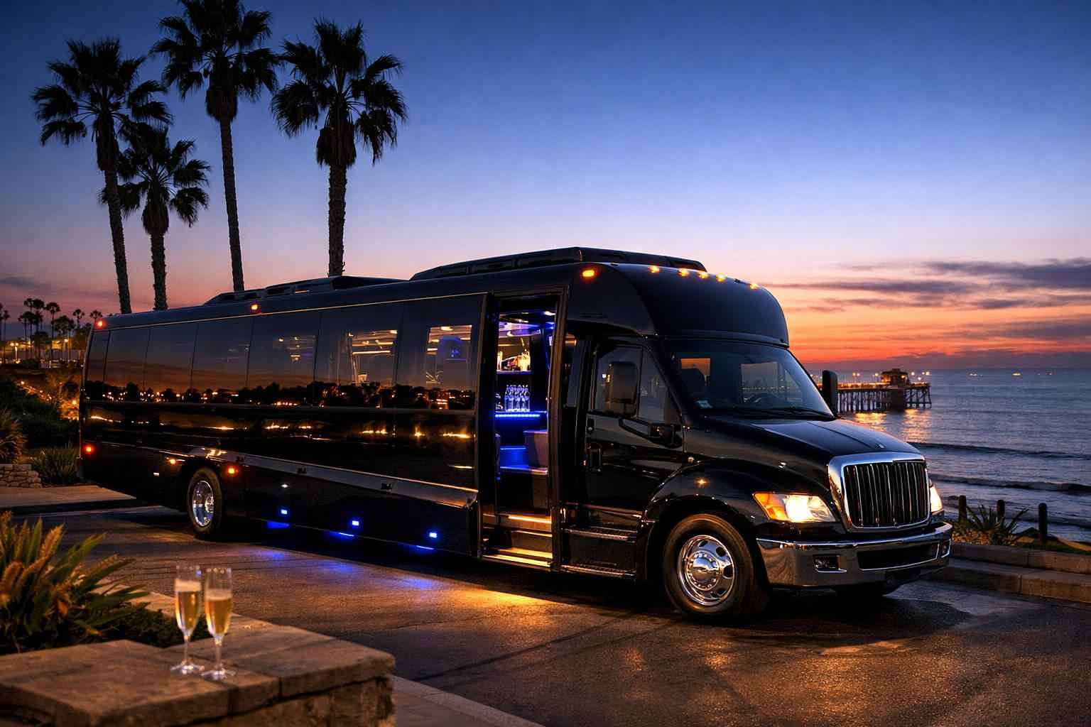Best Black Party Bus Rental In Oceanside California