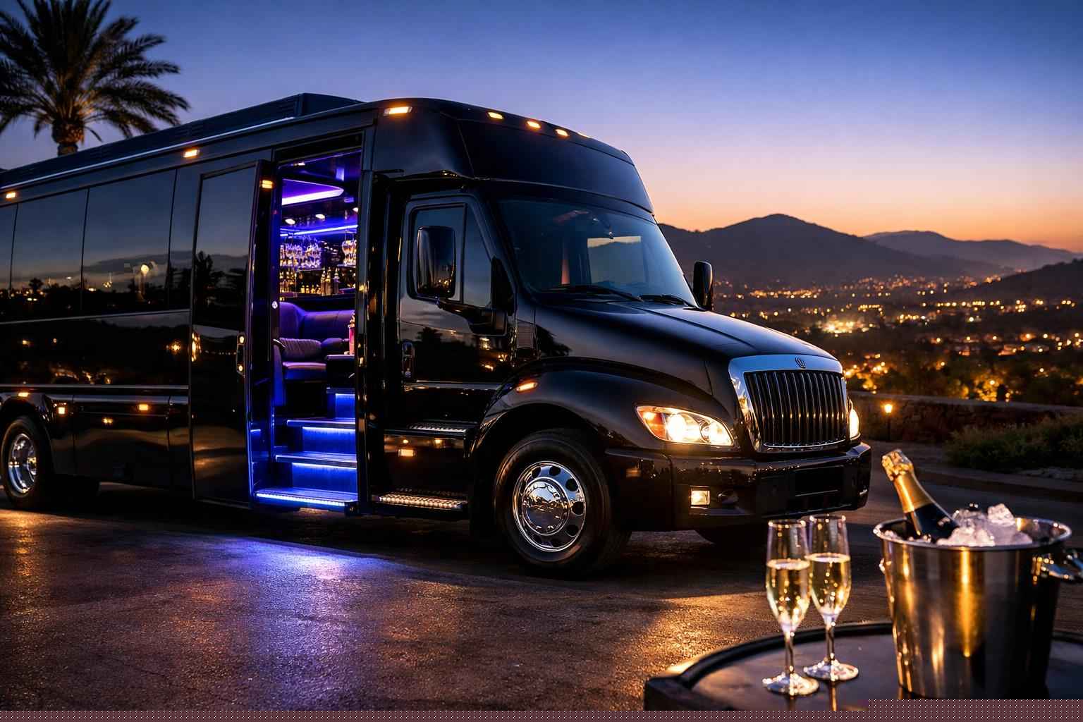 Black Party Bus Rental In Poway California Best Black Party Bus Rental In Poway California