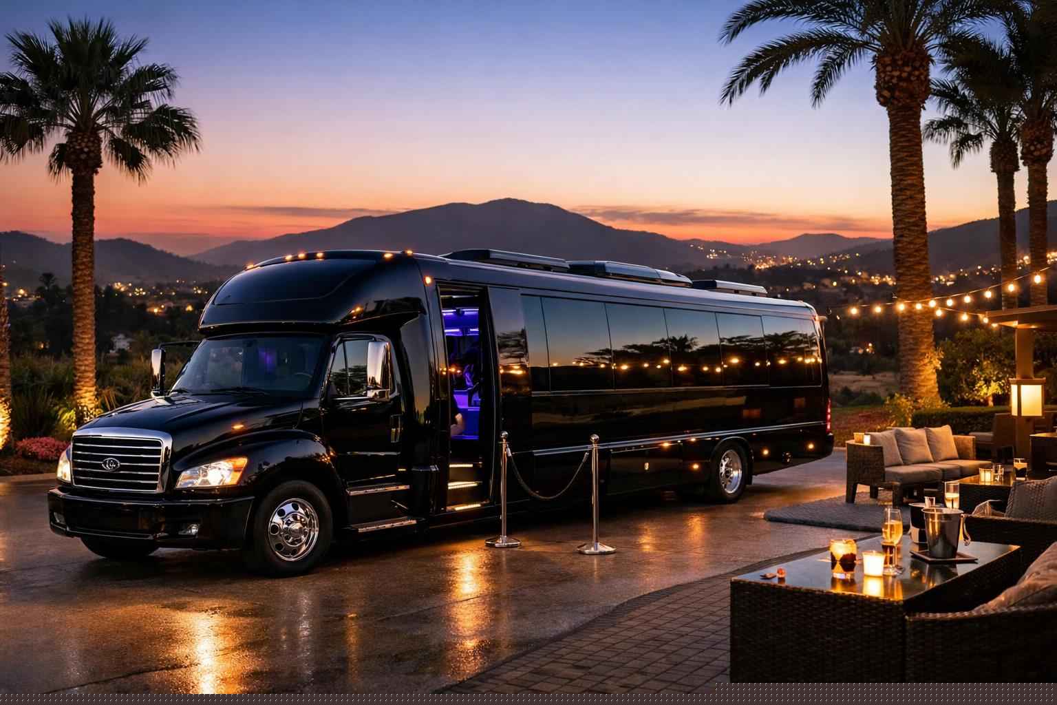Best Black Party Bus Rental In Vista California