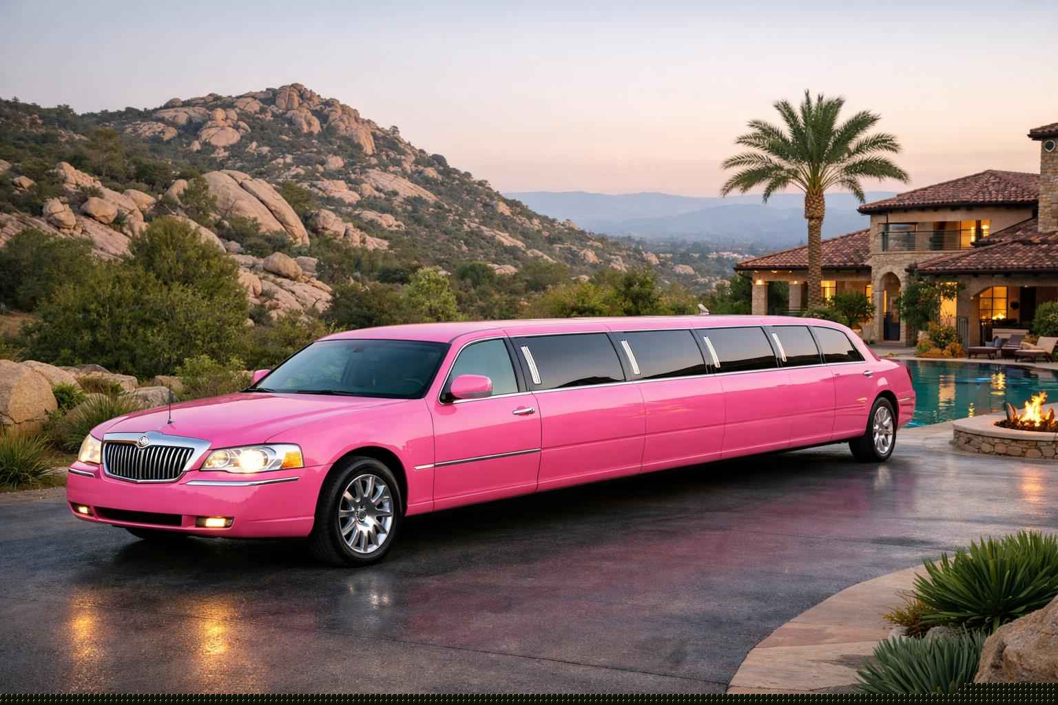 Pink Limo Rental In Granite Hills California Best Granite Hills Ca Pink Limo Company