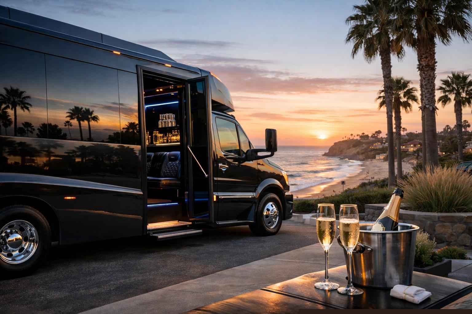 Best Limo Bus Rental In Solana Beach California