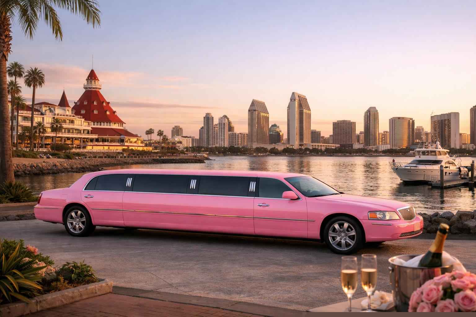 Pink Limo Rental In Coronado California Best Pink Limo Rental In Coronado California
