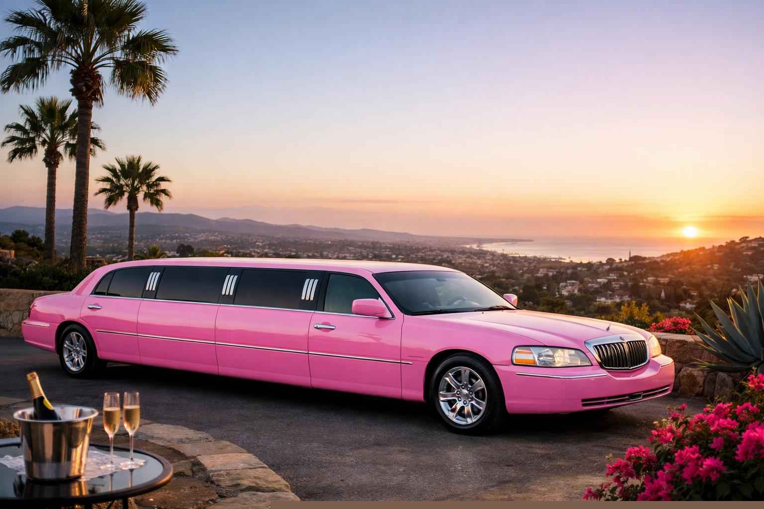 Best Pink Limo Rental In Vista California