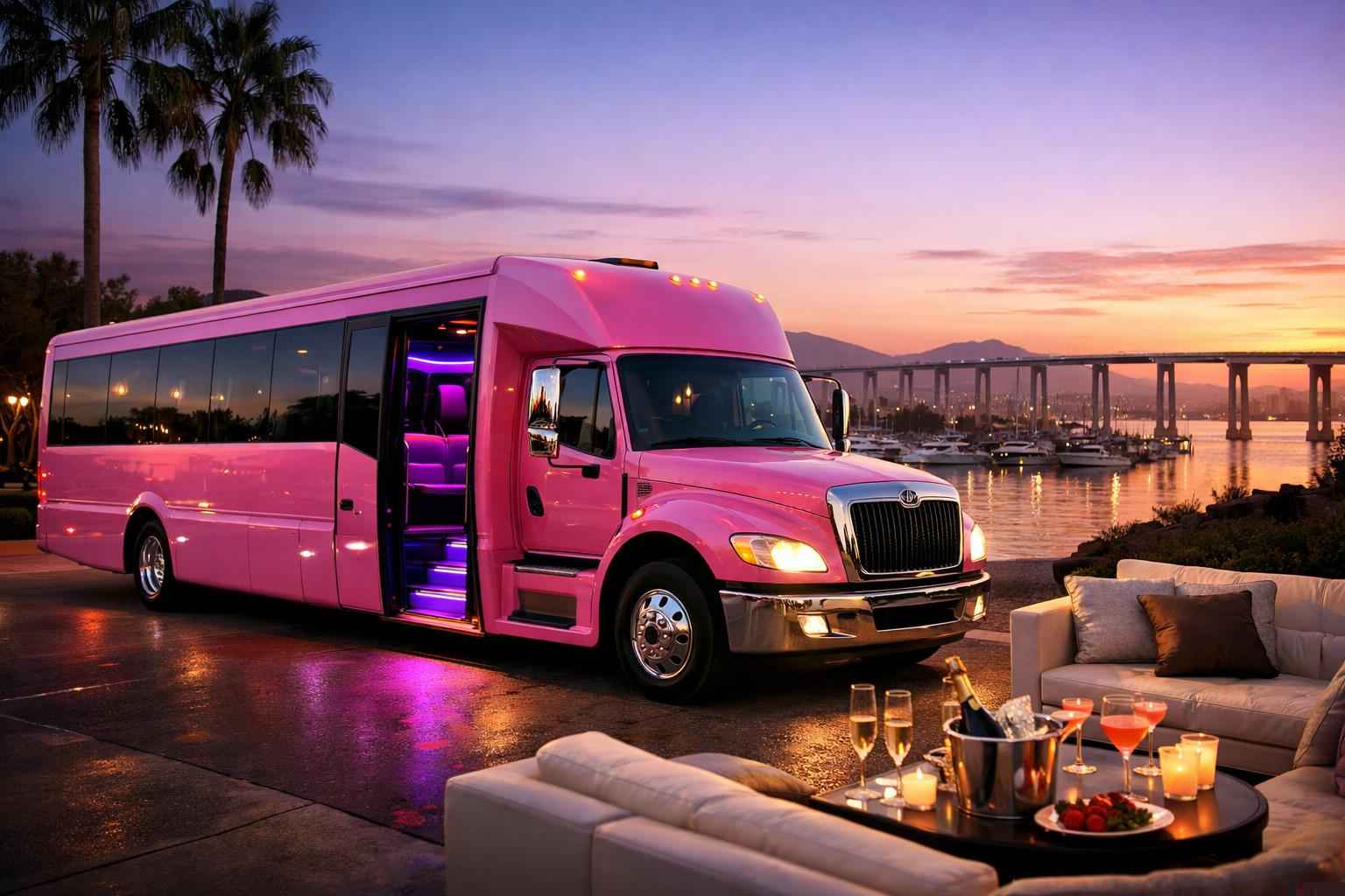 Best Pink Party Bus Rental In Chula Vista California