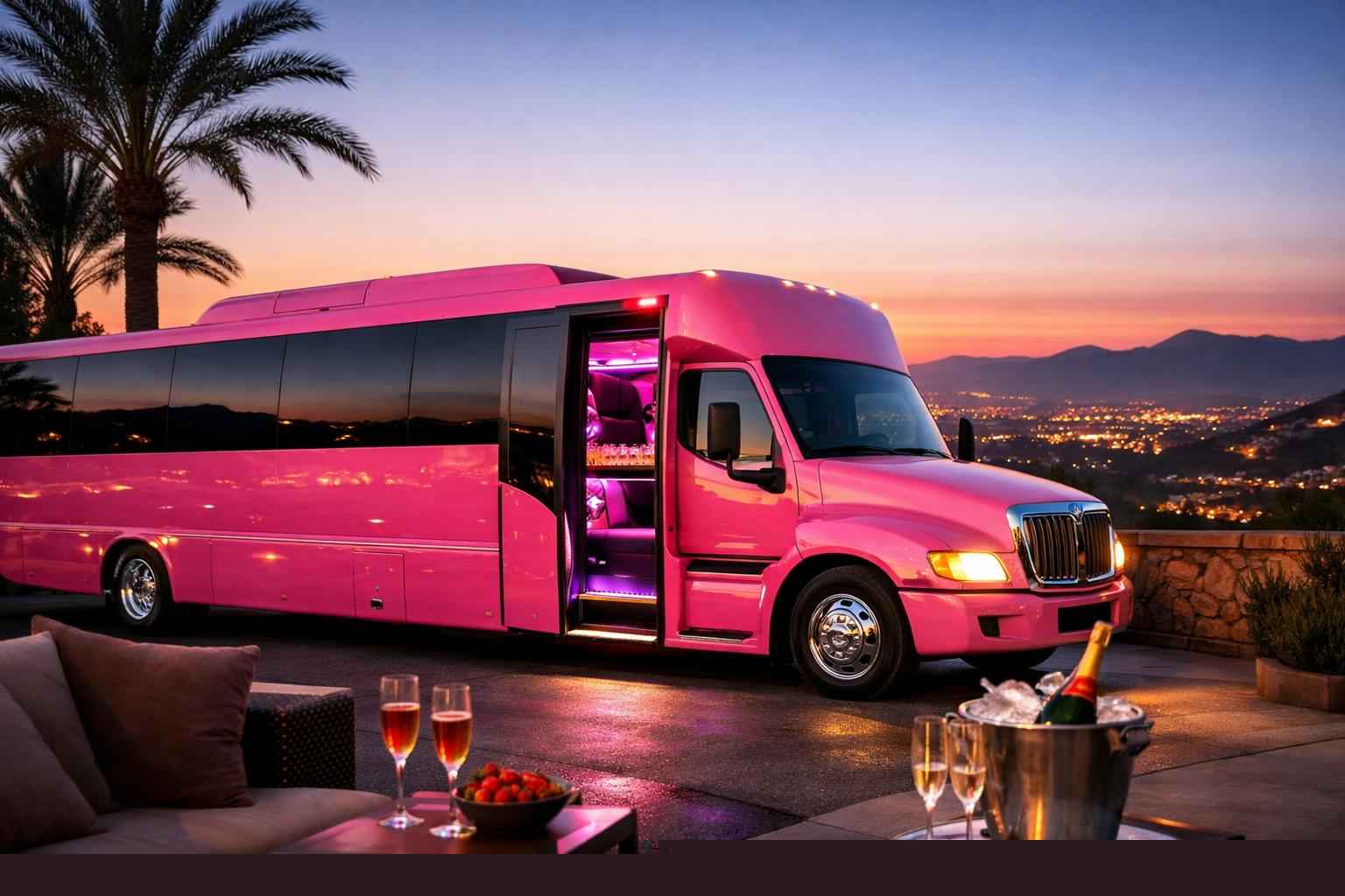 Best Pink Party Bus Rental In Escondido California