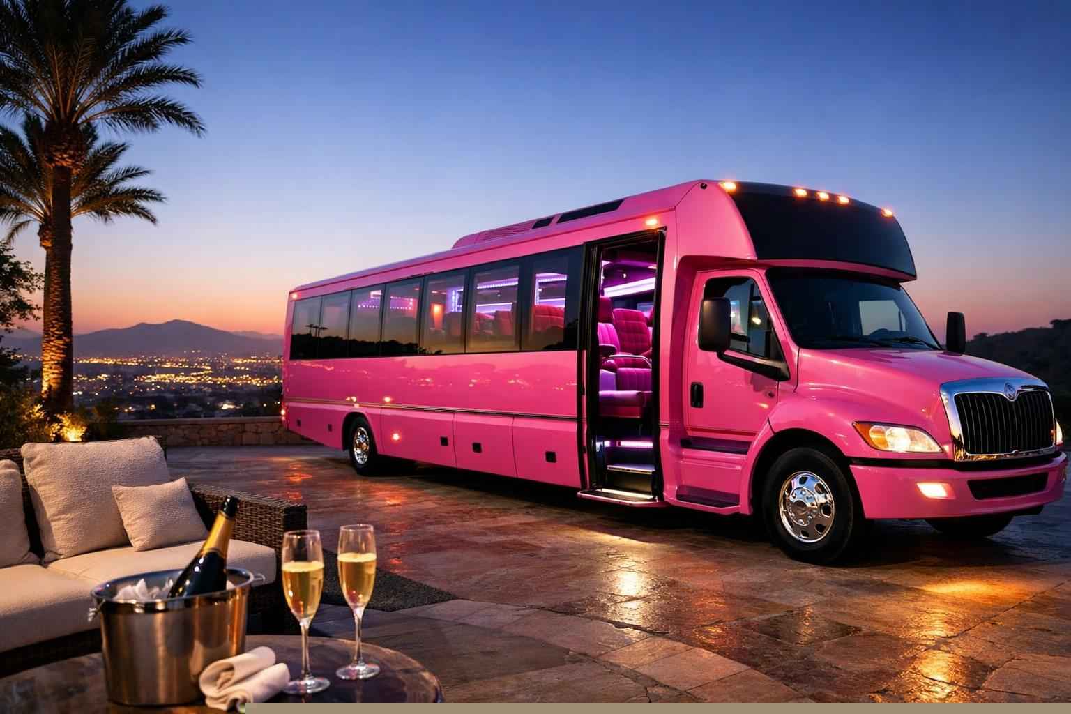 Best Pink Party Bus Rental In La Mesa California