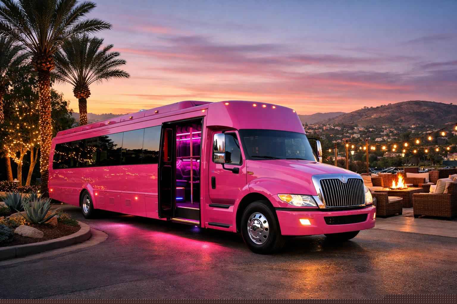 Best Pink Party Bus Rental In Lemon Grove California