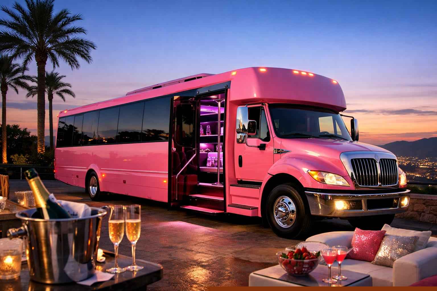 Best Pink Party Bus Rental In San Marcos California