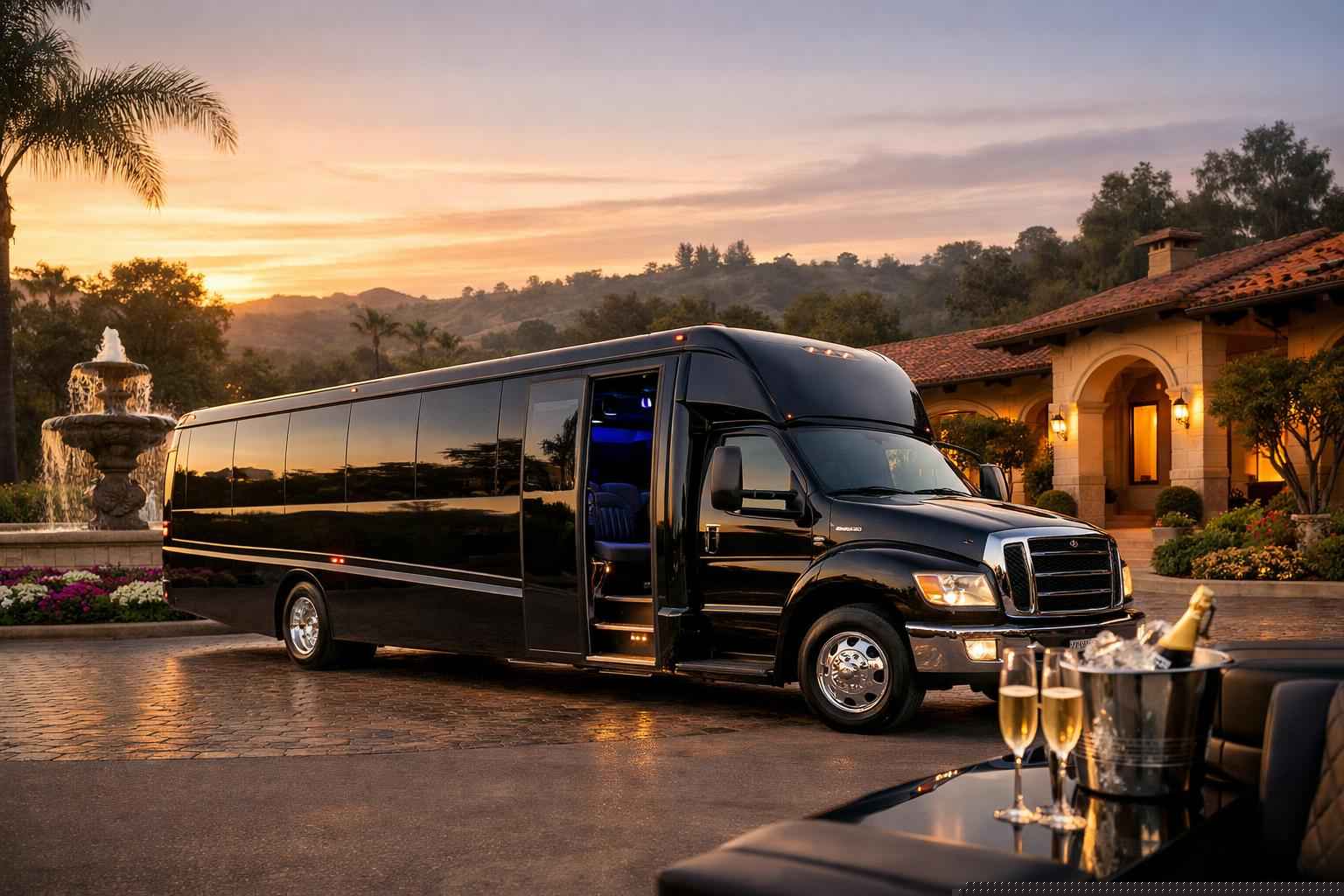 Limo Bus Rental In Rancho Santa Fe California Best Rancho Santa Fe Ca Limo Bus Company