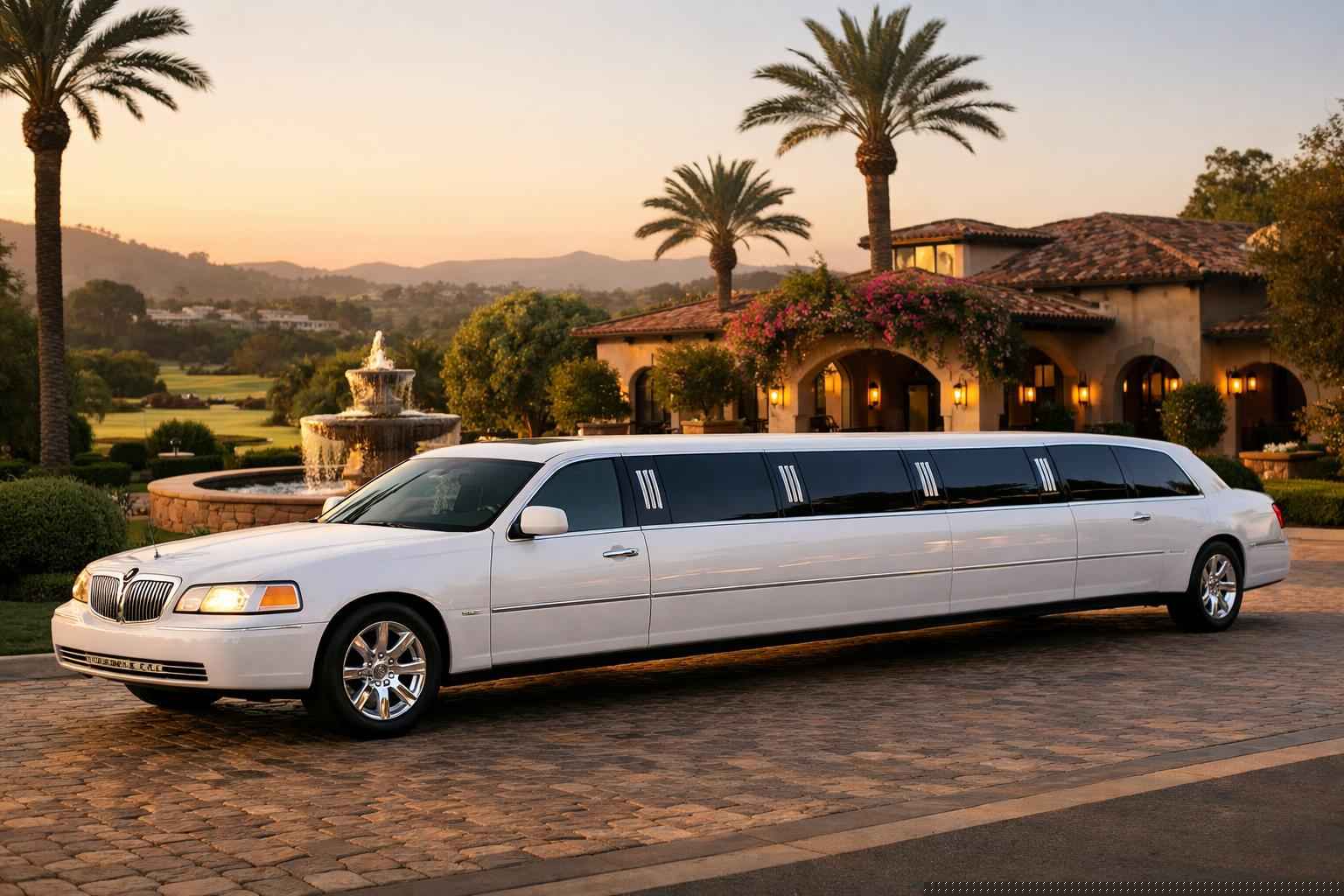 White Limo Rental In Rancho Santa Fe California Best Rancho Santa Fe Ca White Limo Company