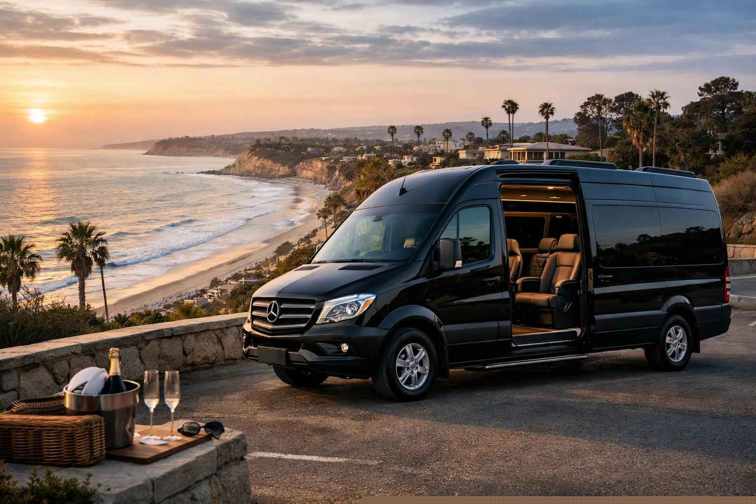 Best Sprinter Van Rental With Driver In Del Mar California