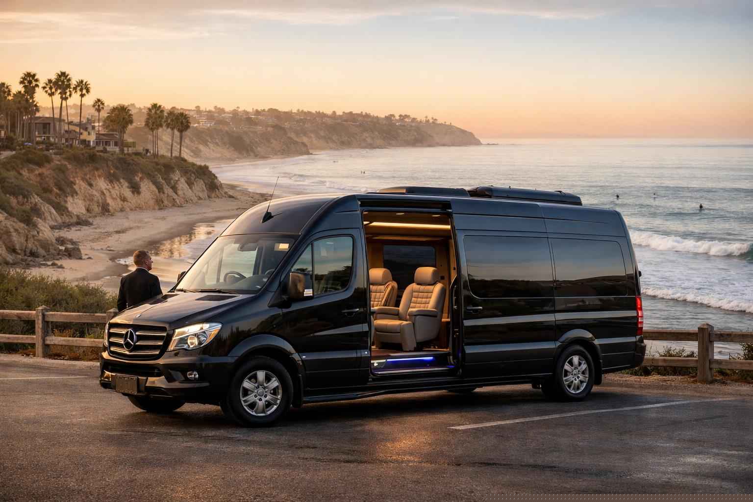 Best Sprinter Van Rental With Driver In Solana Beach California