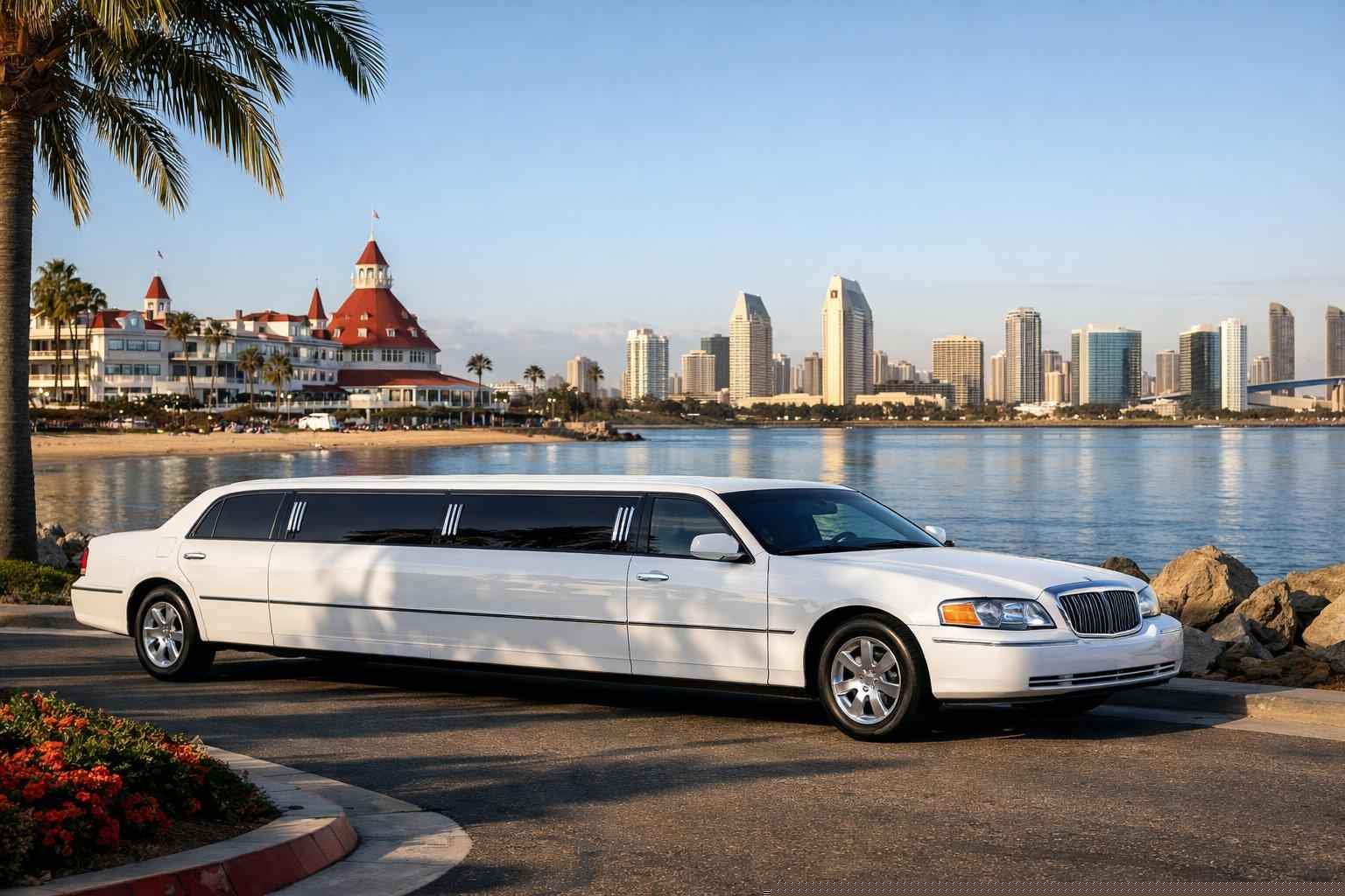 Best White Limo Rental In Coronado California