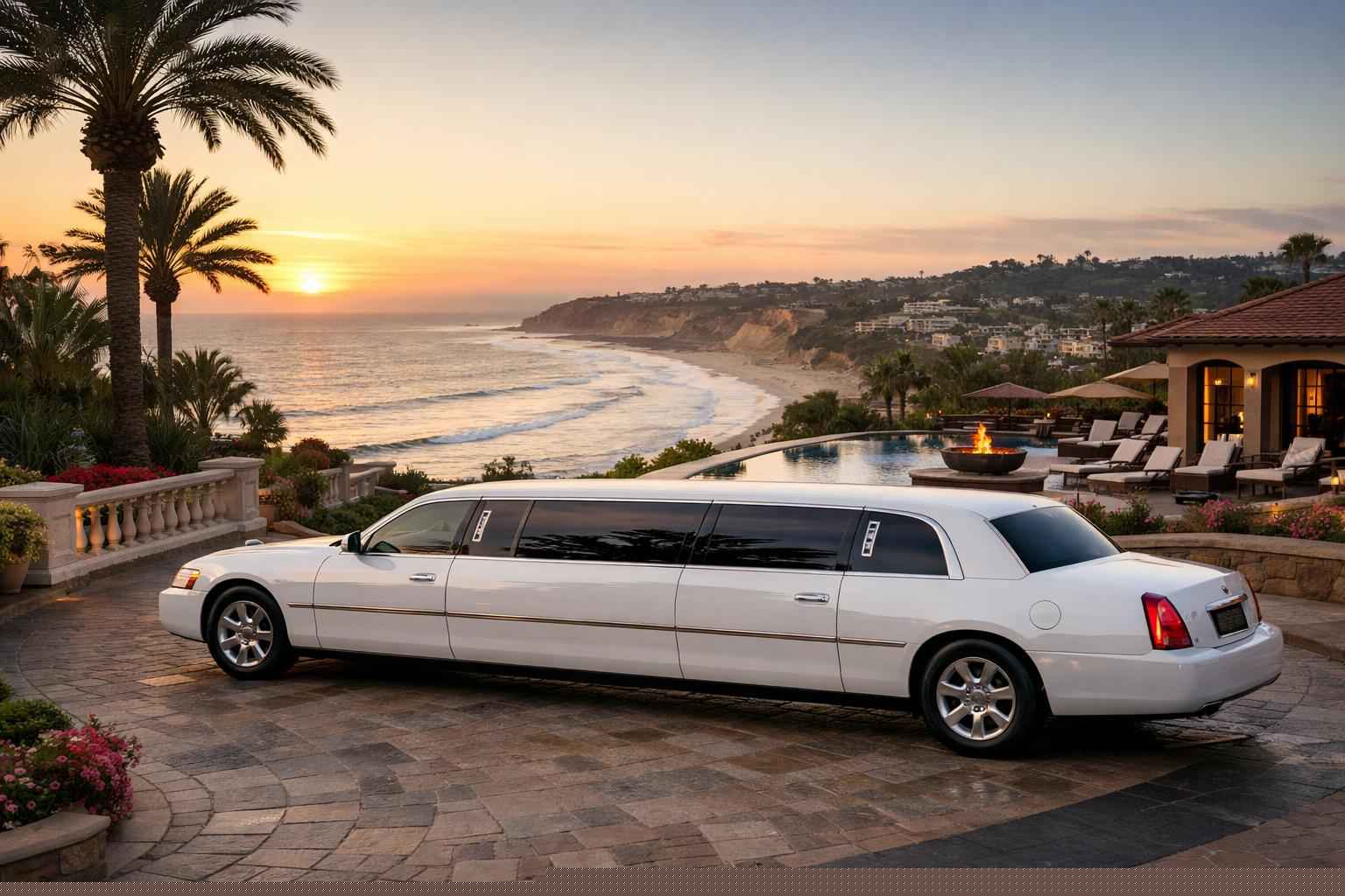 Best White Limo Rental In Del Mar California