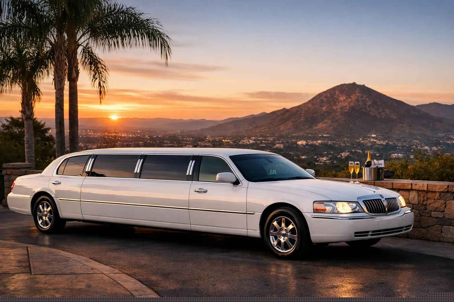 Best White Limo Rental In La Mesa California
