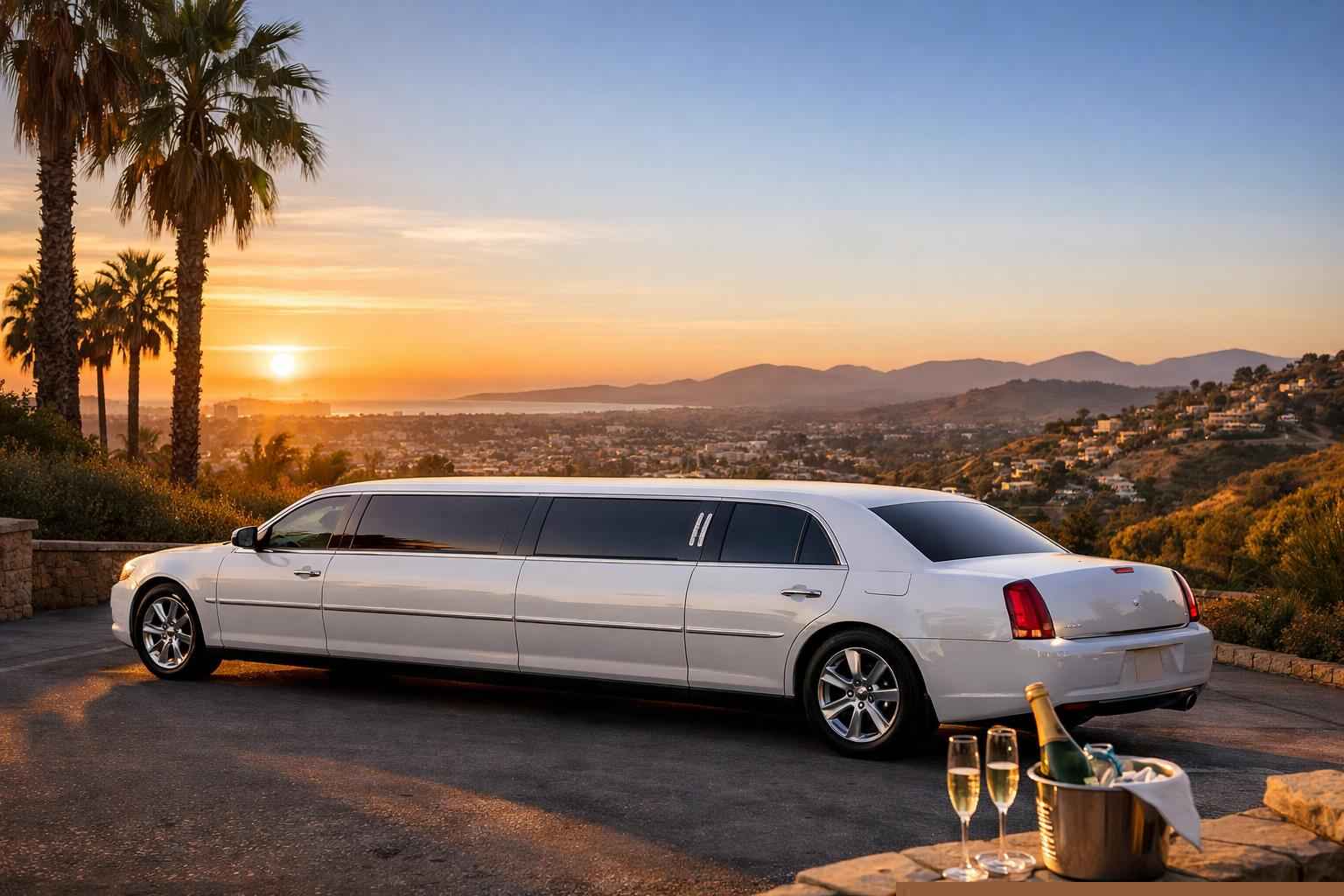 Best White Limo Rental In Vista California