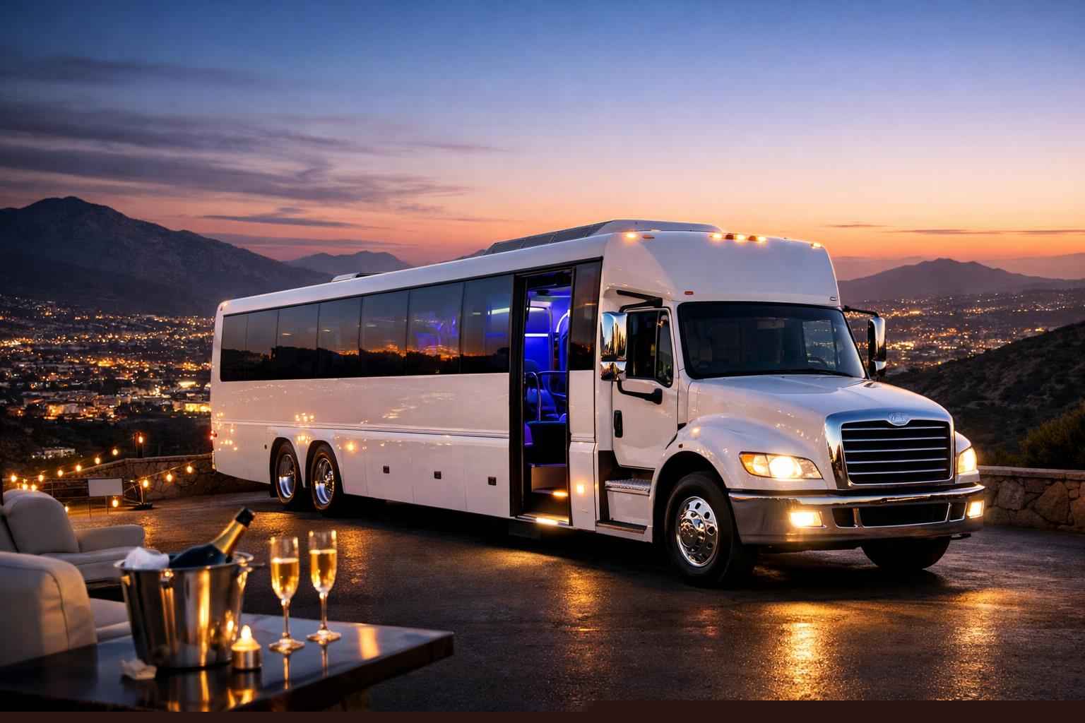 Best White Party Bus Rental In El Cajon California