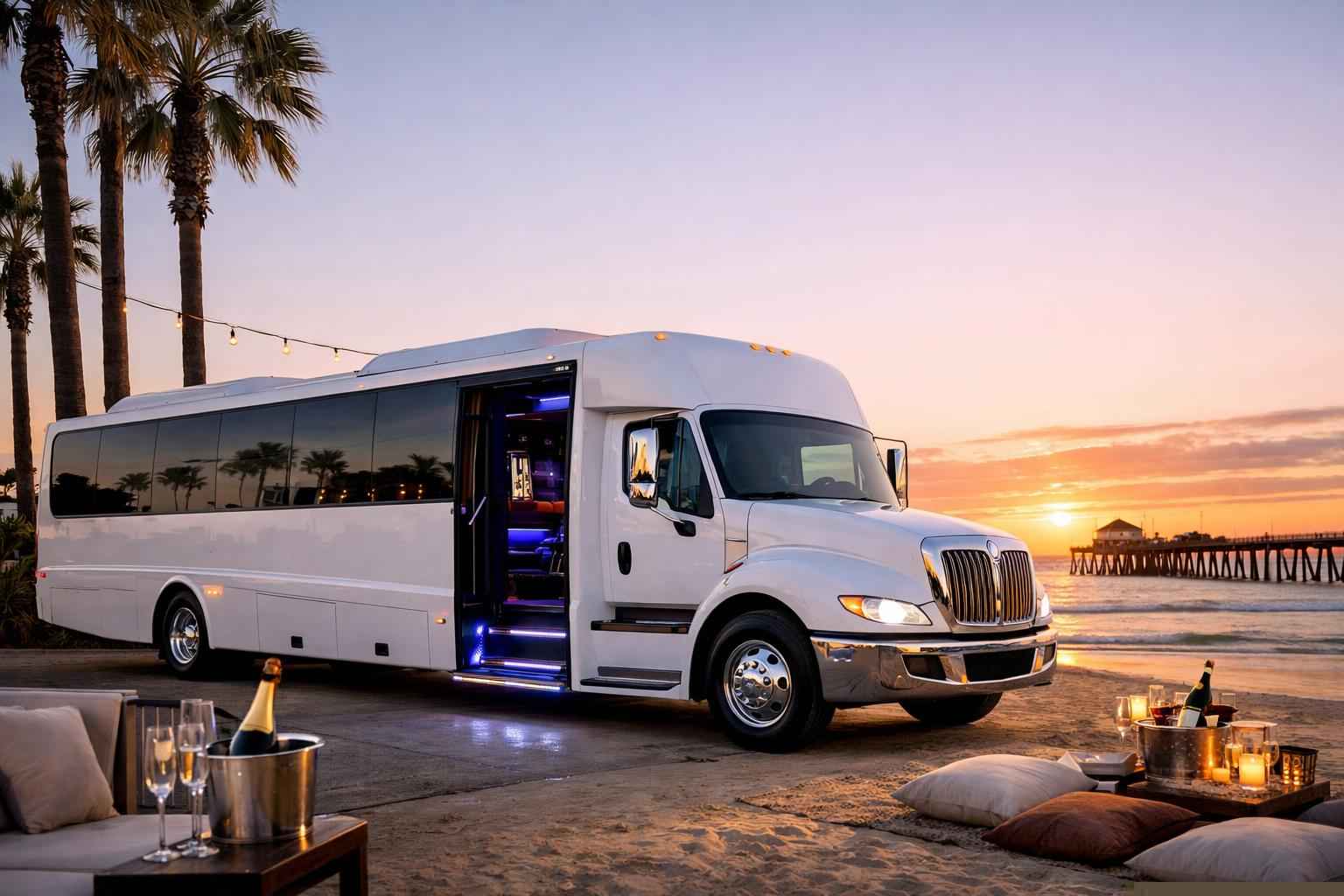 Best White Party Bus Rental In Imperial Beach California