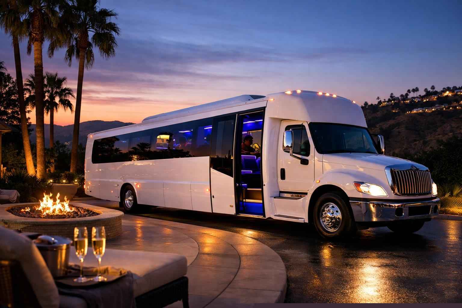 Best White Party Bus Rental In La Mesa California