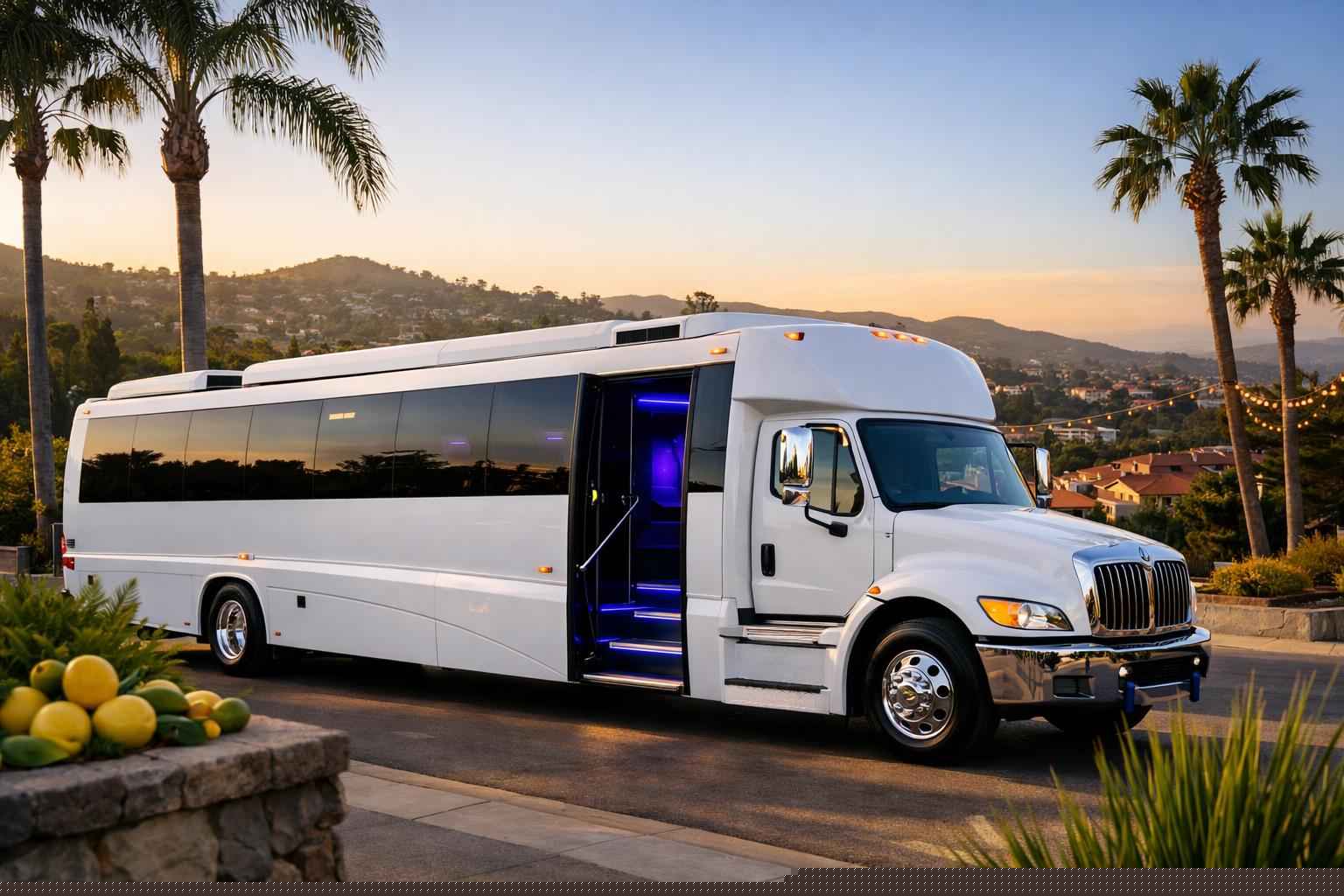 Best White Party Bus Rental In Lemon Grove California