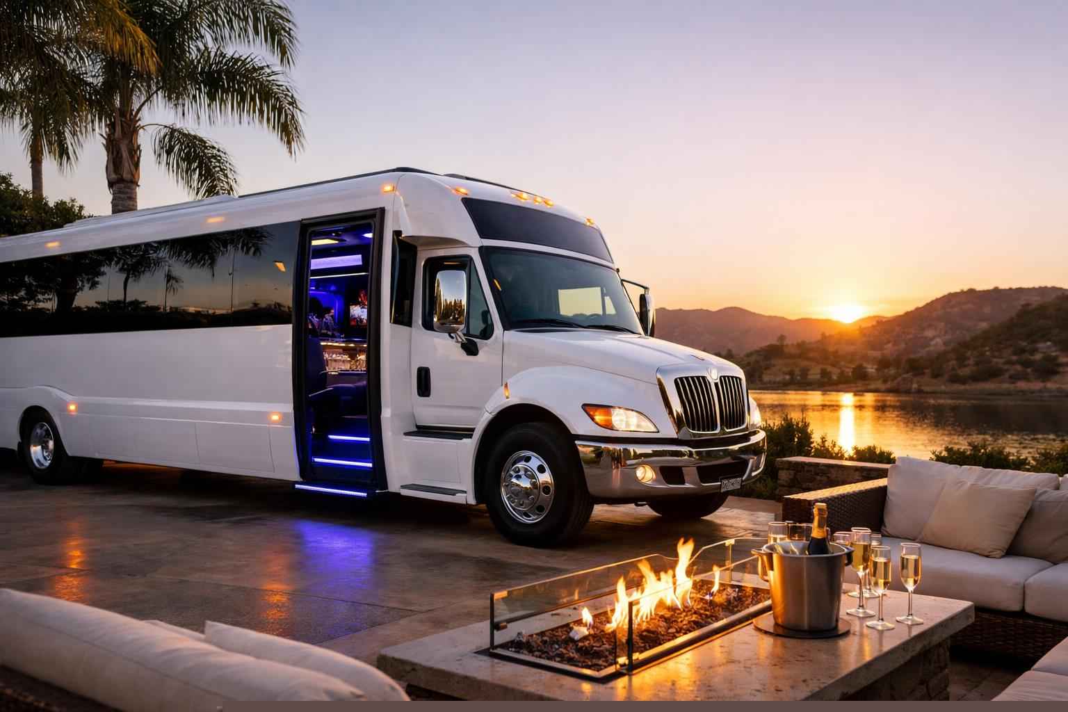 Best White Party Bus Rental In San Marcos California