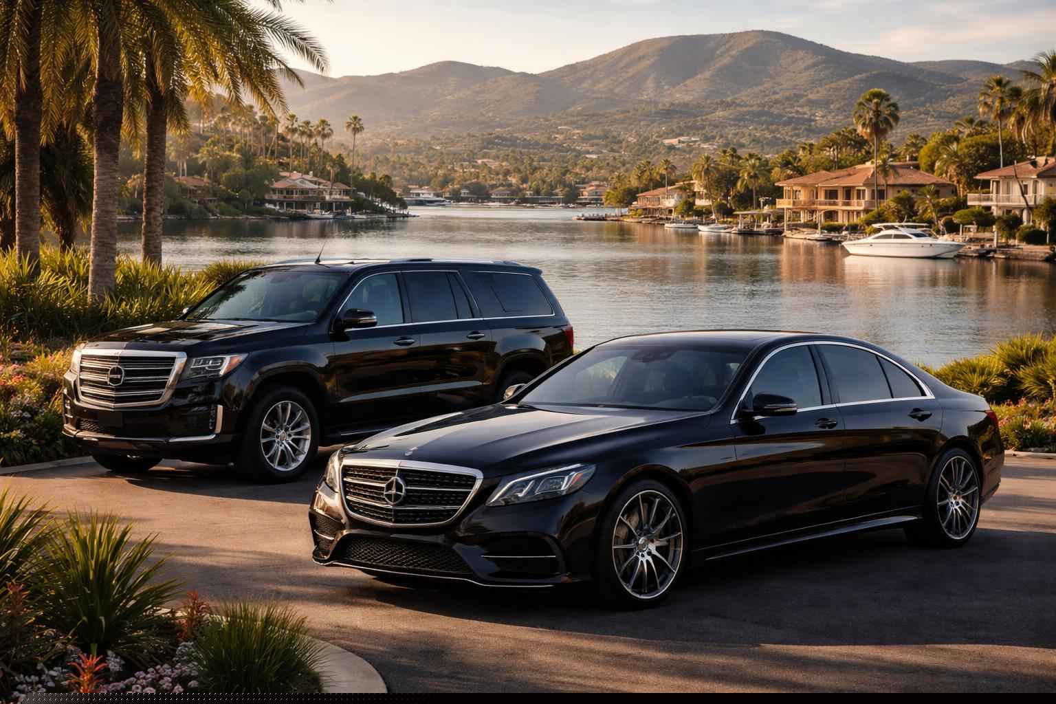 Black Cars In Lake San Marcos California