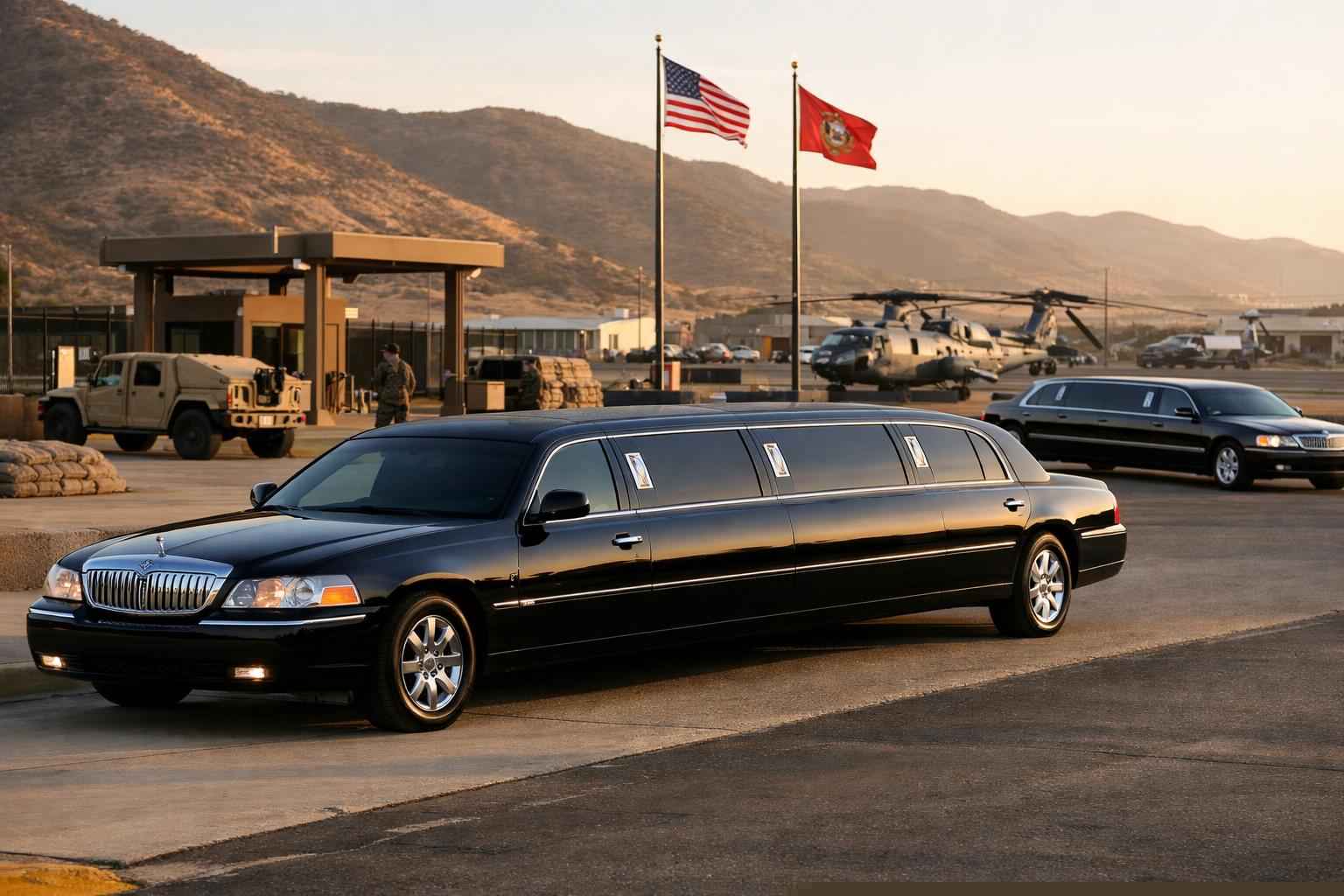 Black Limousines In Camp Pendleton South California