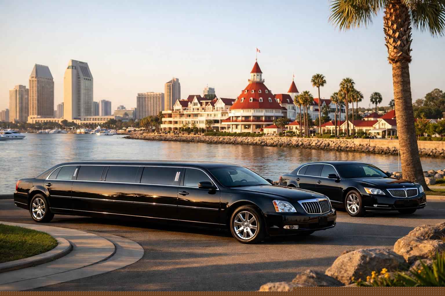 Black Limousines In Coronado California