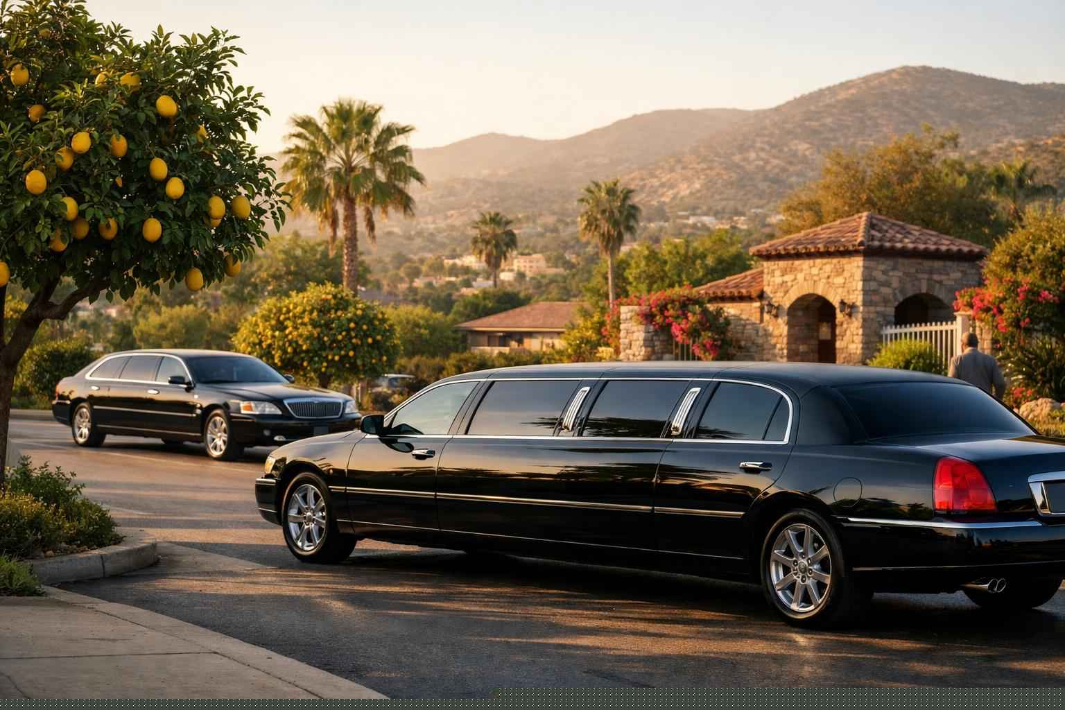 Black Limousines In Lemon Grove California