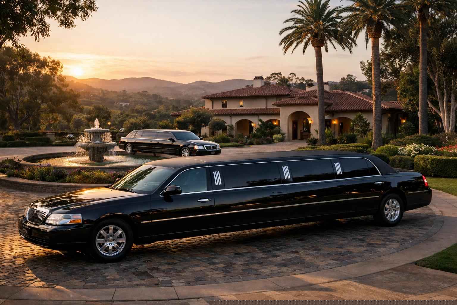 Black Limousines In Rancho Santa Fe California