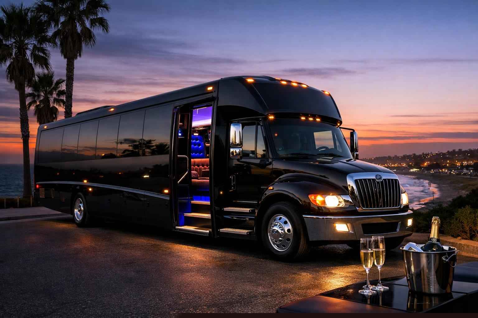 Black Party Bus Rental Carlsbad Ca