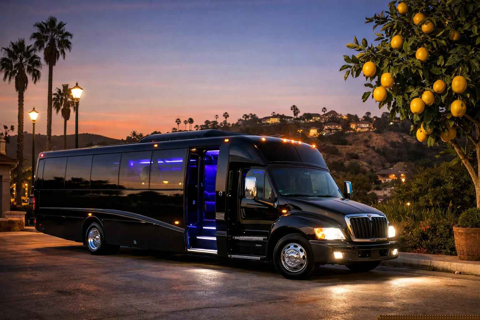 Black Party Bus Rental Lemon Grove Ca