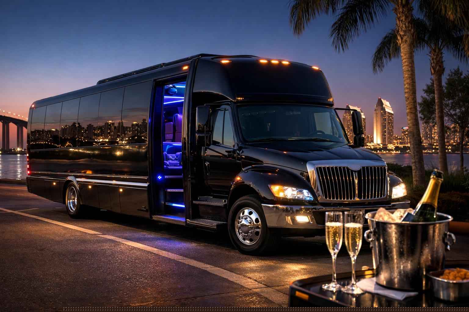 Black Party Bus Rental National City Ca