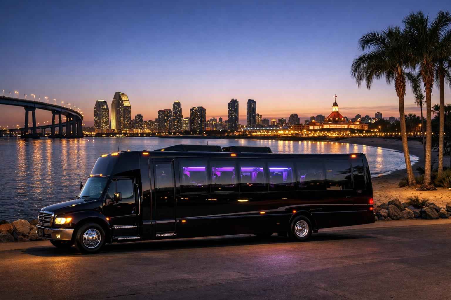 Black Party Bus Rental Near Me Coronado Ca