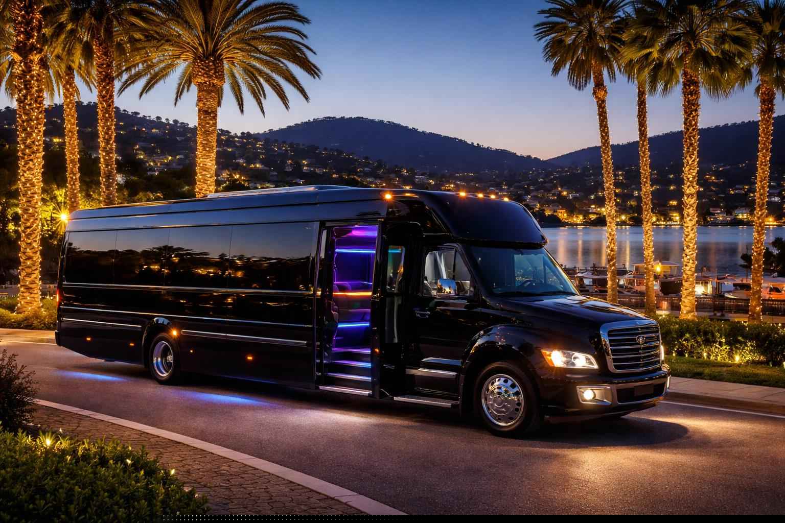 Black Party Bus Rental Near Me Lake San Marcos Ca