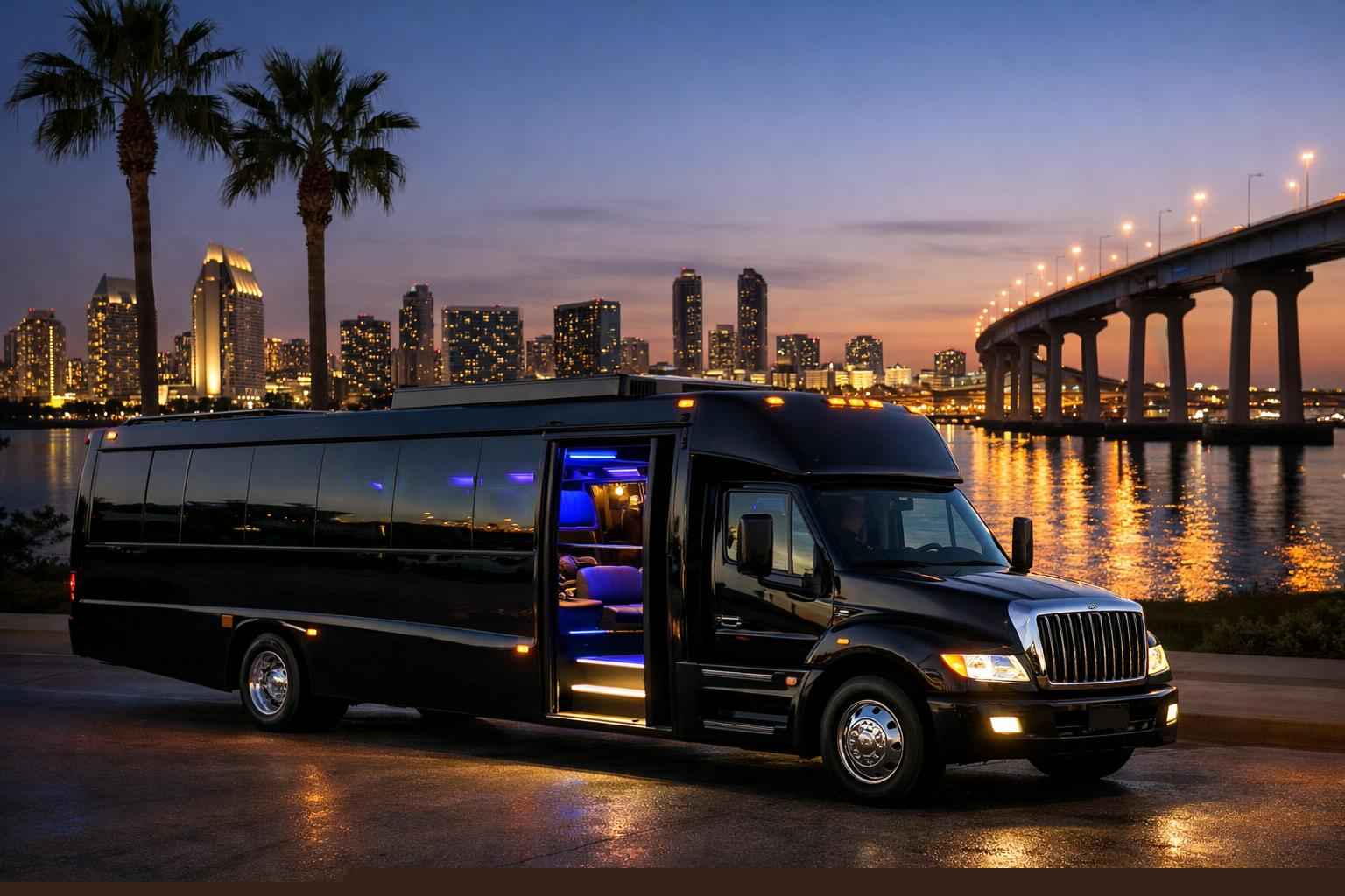 Black Party Bus Rental Near Me National City Ca