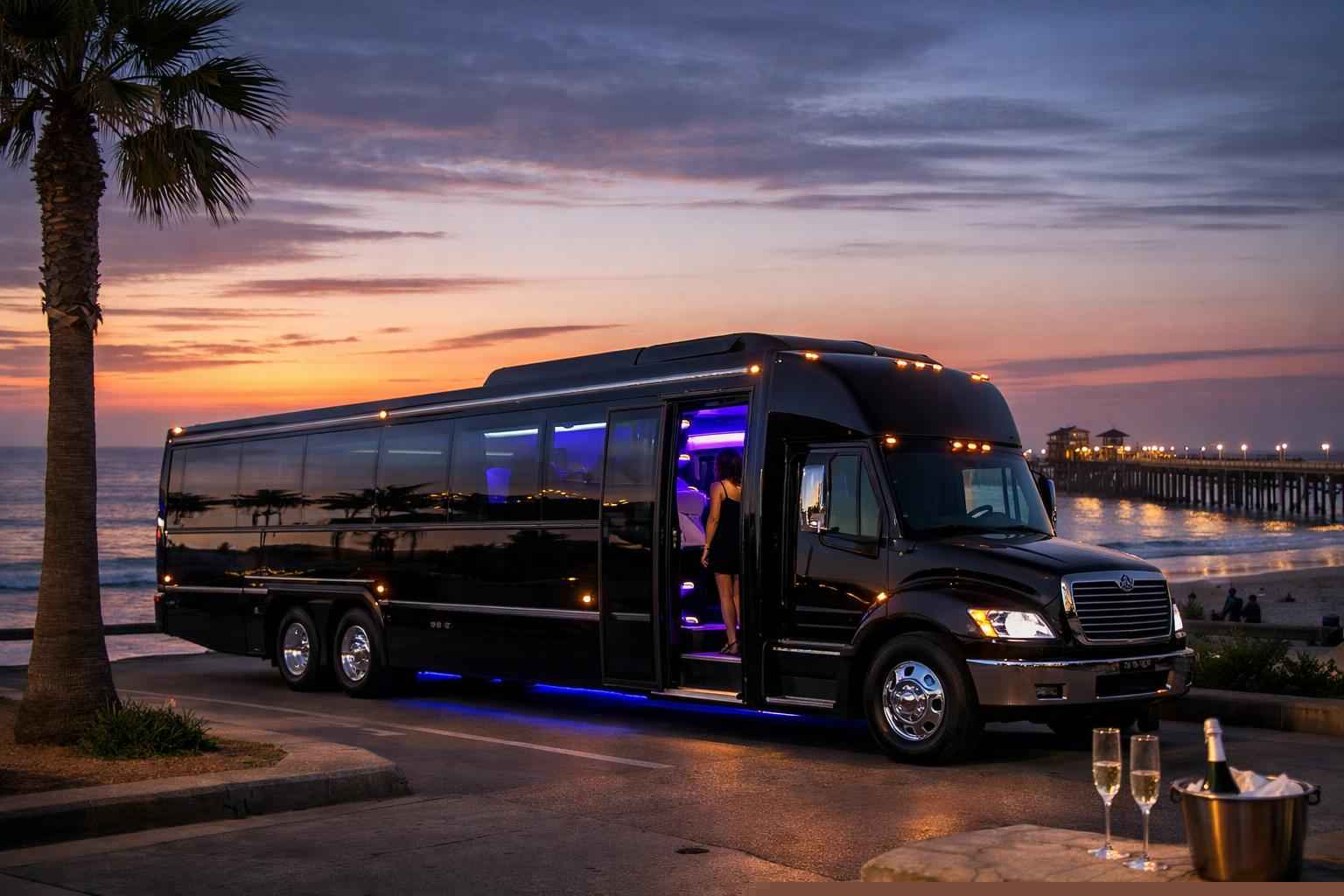 Black Party Bus Rental Near Me Oceanside Ca